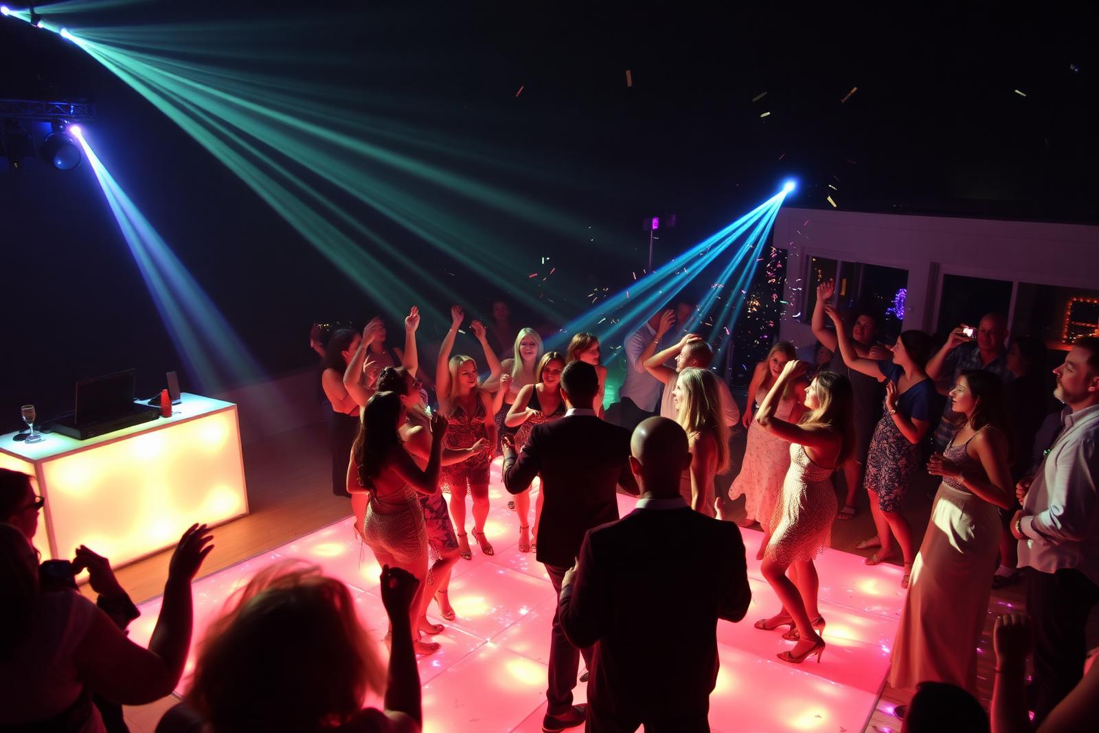 Dance floor at a private villa party